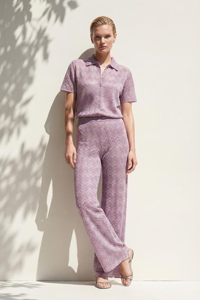 Chevron Knit Polo Set